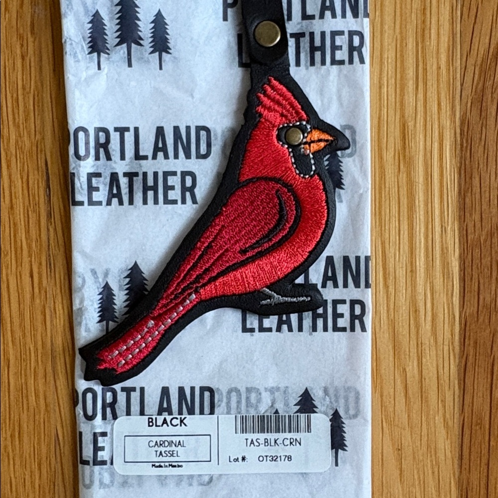 PORTLAND LEATHER Cardinal Bag Charm Tassel